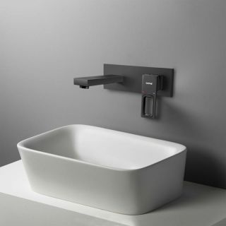 Встраиваемый смеситель для раковины Gappo G1017-16 чёрный